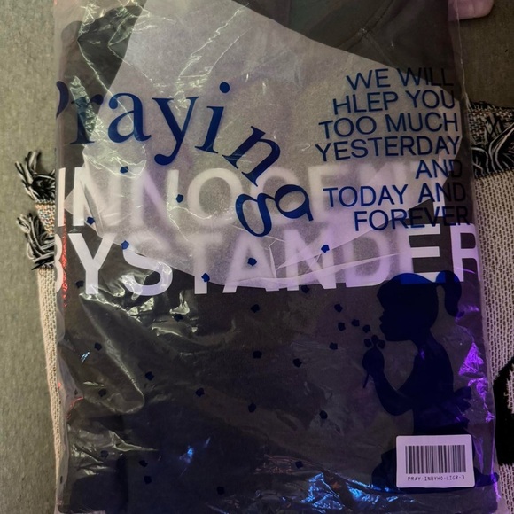 praying Innocent Bystander Hoodie Grey oversized cozy designer sweater deadstock - Picture 4 of 10